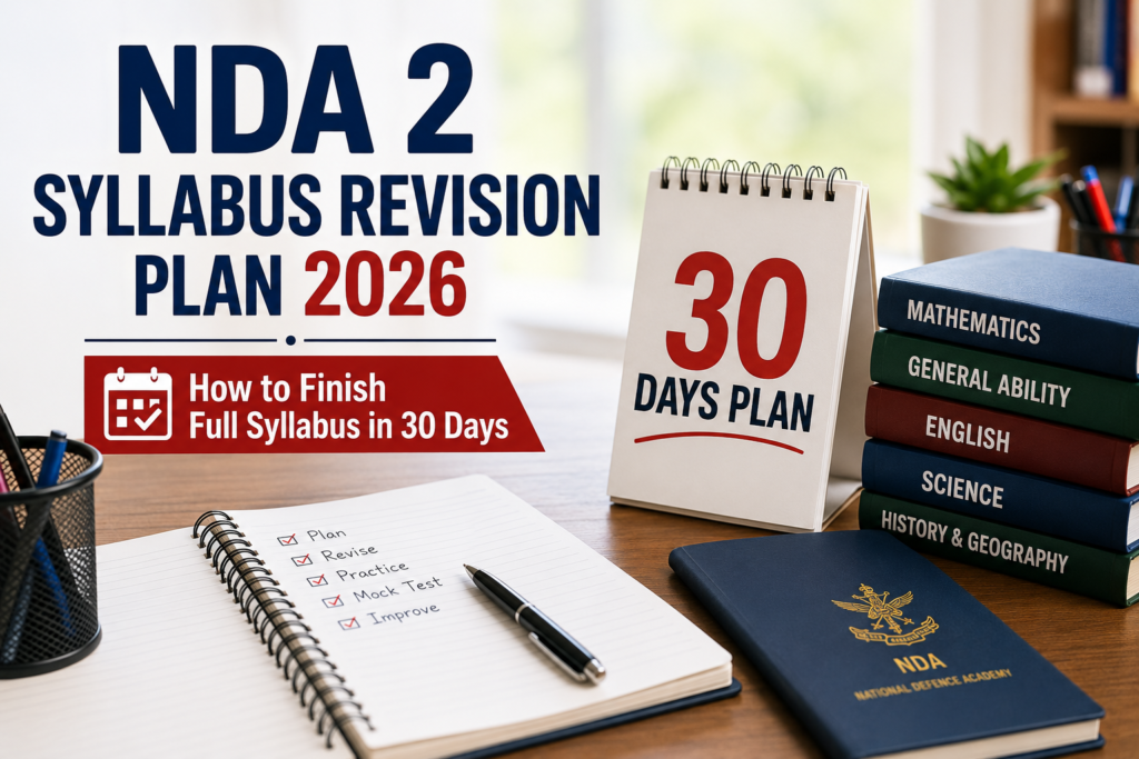 NDA 2 Syllabus Revision Plan 2026: How to Finish Full Syllabus in 30 Days